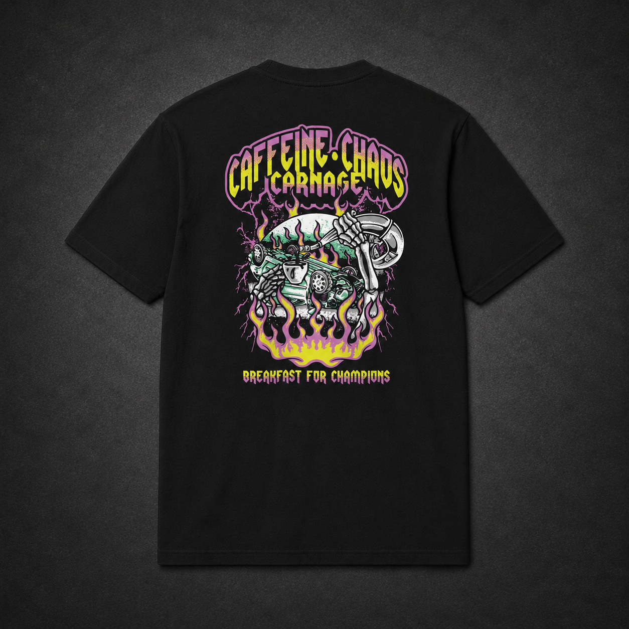 CAFFEINE, CHAOS, CARNAGE - TEE