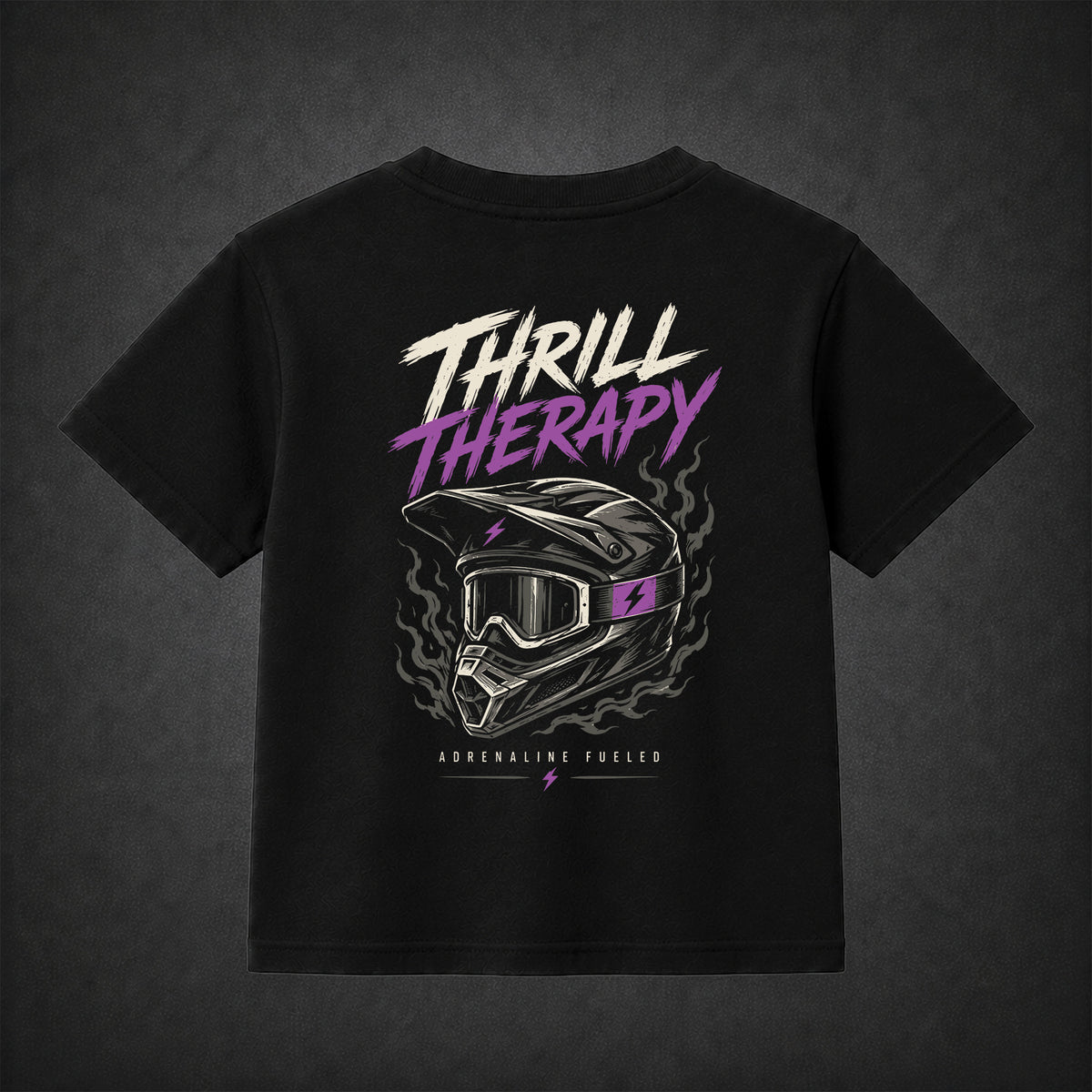 Adrenaline Fueled Youth Tee – Purple back
